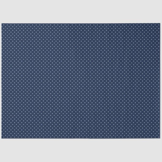 Navy and White Polka Dot Tissue Paper Tissuepapier (Voorkant)