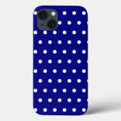 Navy and White Polka Dots Case-Mate iPhone Case (Achterkant)