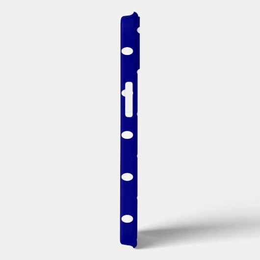 Navy and White Polka Dots Case-Mate iPhone Case (Achterkant / Rechts)