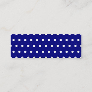 Navy and White Polka Dots Mini Visitekaartje