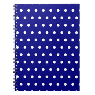 Navy and White Polka Dots Notitieboek