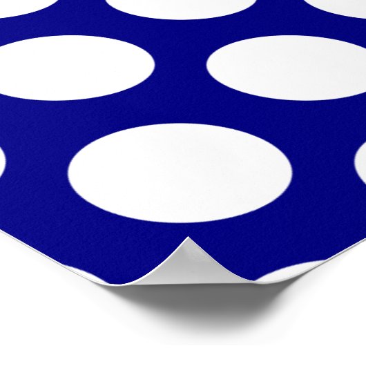 Navy and White Polka Dots Poster (Hoek)