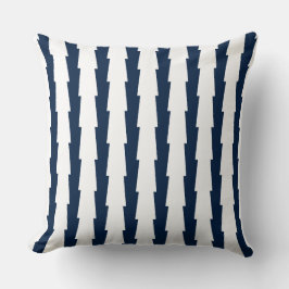Navy and White Striped Accent Pillow Kussen