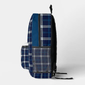 Navy and white Tartan Plaid Penn State Bedrukte Rugzak (Rechts)