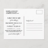 Navy and Yellow Mason Jars Save the Date Briefkaar Aankondigingskaart (Achterkant)