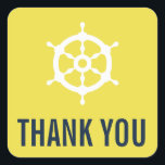 Navy and Yellow Nautical Wedding Bedankt Sticker<br><div class="desc">Navy Blue en Yellow Nautical Wedding Bedankt Sticker Donkermarblauw en koraal bedankt je sticker met een witte helm afbeelding. Dit is perfect voor nautische getrouwe bruiloften of voor zee en oceaan. com com com</div>