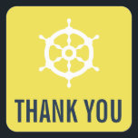 Navy and Yellow Nautical Wedding Bedankt Sticker<br><div class="desc">Navy Blue en Yellow Nautical Wedding Bedankt Sticker Donkermarblauw en koraal bedankt je sticker met een witte helm afbeelding. Dit is perfect voor nautische getrouwe bruiloften of voor zee en oceaan. com com com</div>