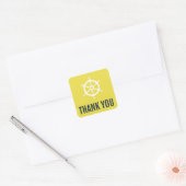 Navy and Yellow Nautical Wedding Bedankt Sticker (Envelop)