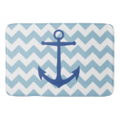 Navy Anker en Chevron Custom Bath Mat (Voorkant)