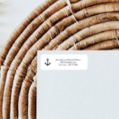 Navy Anker Nautical Yacht Coastal BRUILOFT adres Etiket