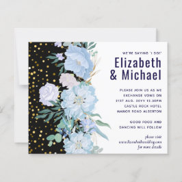 Navy Aqua Blue Floral Wedding Budget
