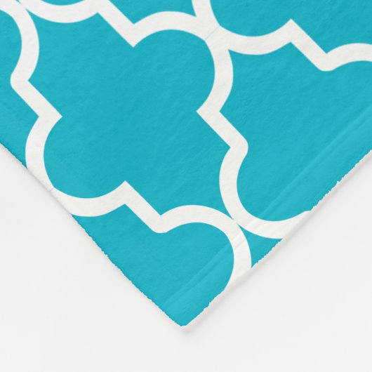 Navy & Aqua Quatrefoil | Fleece Blanket (Hoek)