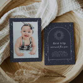 Navy Arched 1st Trip rondom de foto van de zon nod Kaart