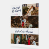 Navy Arrow fotocollage altijd voor altijd welkom Acryl Bord (Hoek)