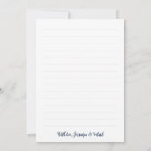 Navy Arrow Photo Collage Love & Bedankt Wedding (Achterkant)