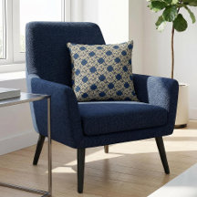 Navy Art Deco Interlaced Rope Pattern