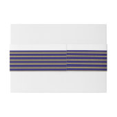 Navy Art Deco Posh Bruiloft Belly Band Uitnodigingen Wikkel (Achterkant Voorbeeld)