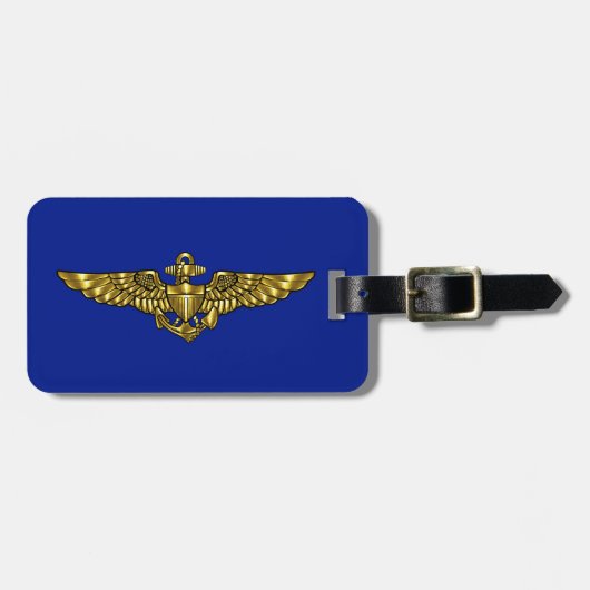 Navy Aviator Wings Bagagelabel (Voorkant horizontaal)