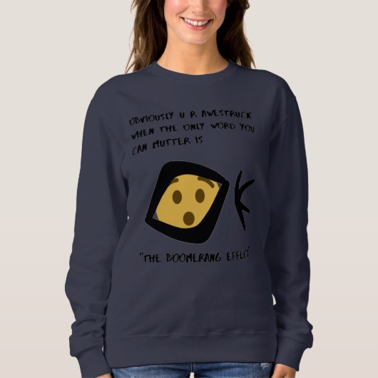 Navy 'Awehit' Basic Boomeranged Trui (Voorkant)