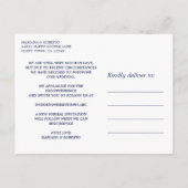 Navy Azulejo | VERANDERING VAN PLANNEN IN DE Tegel Aankondigingskaart (Achterkant)