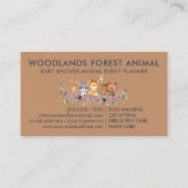 Navy Baby Beer Fox wasbeer Alpaca Visitekaartje (Achterkant)