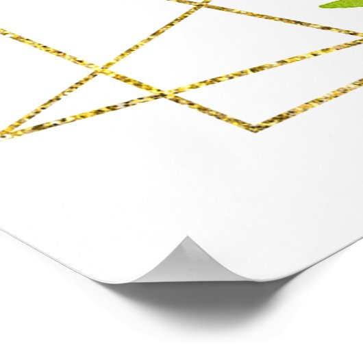 Navy Baby Blauw Bloemen Verjaardagsfeest Welkomstb Poster (Hoek)