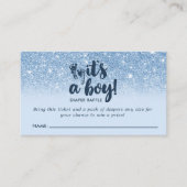 Navy Baby Blue Glitter... Het is een peuterroer. Informatiekaartje (Voorkant)