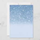 Navy Baby Blue Glitter Ombre Baby shower Bedankkaart (Achterkant)