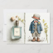 Navy Baby Boy 1e Verjaardag & Parfum Sketch Kaart (Voorkant)