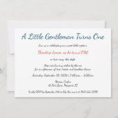 Navy Baby Boy 1e Verjaardag & Parfum Sketch Kaart (Achterkant)