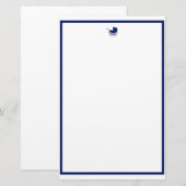 Navy Baby Carriage Briefpapier (Voorkant / Achterkant)