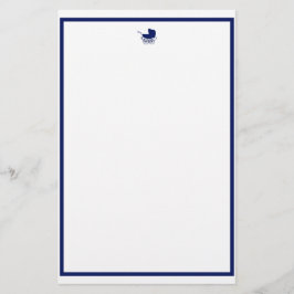 Navy Baby Carriage Briefpapier