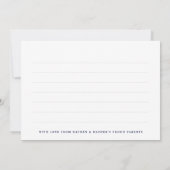 Navy Baby fotocollage nieuwe baby dank u Aankondiging (Achterkant)