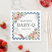 Navy Baby-Q Shower - Aangepast Napkins Servet (Insitu)