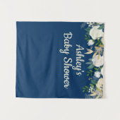 Navy Baby shower Foto Booth Backdrop Foto Prop Wandkleed (Voorkant (horizontaal))