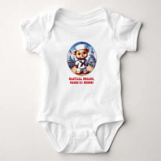 Navy babykleding voor jongens en meisjes romper (Voorkant)