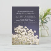 Navy Baby's Breath Elegant Rehearsal Dinner Kaart (Staand voorkant)