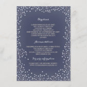 Navy Baby's Breath Wedding Details Informatiekaartje (Voorkant)