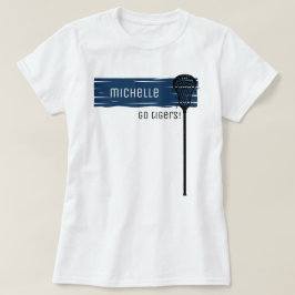 Navy Banner met Lacrosse Stick T-shirt