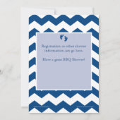 Navy Barbecue BaByQ Baby shower Kaart (Achterkant)