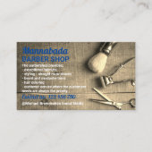 Navy Barber shop foto rustieke kapsalon voor manne Visitekaartje (Voorkant)