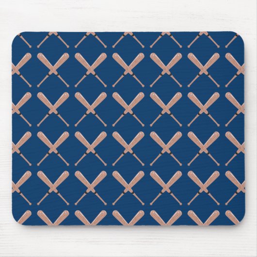 Navy Baseball Bat Muismat (Voorkant)