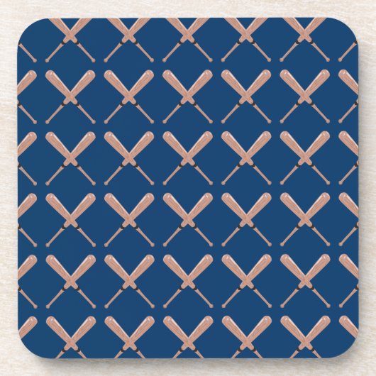 Navy Baseball Bat Onderzetter (Voorkant)
