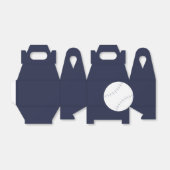 Navy Baseball Bedankdoosjes (Uitgevouwen)