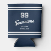 Navy Baseball Club Custom Player Nummer & TeamName Blikjeskoeler (Voorkant)
