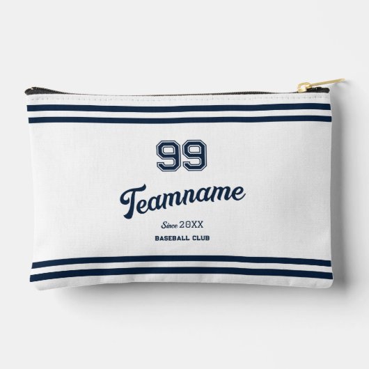 Navy Baseball Club Custom Player Nummer & TeamName Etui (Achterkant)