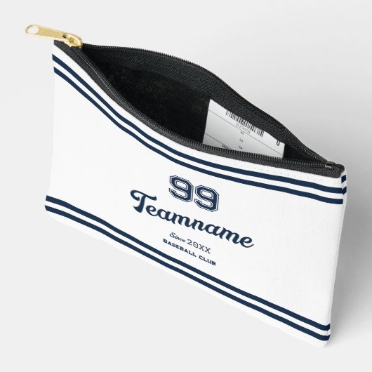 Navy Baseball Club Custom Player Nummer & TeamName Etui (Open)