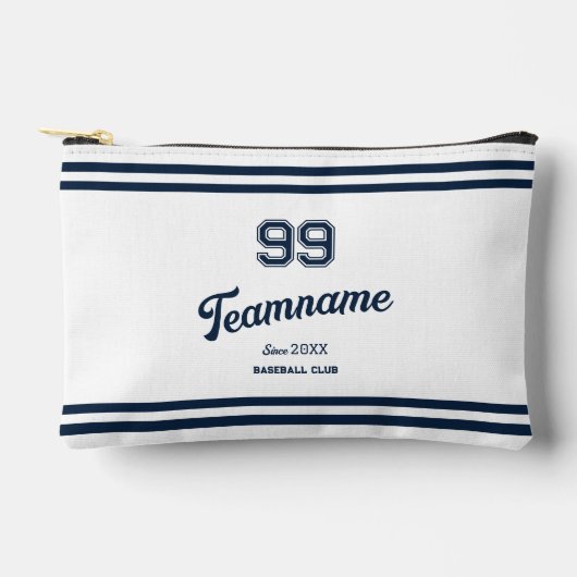 Navy Baseball Club Custom Player Nummer & TeamName Etui (Voorkant)