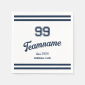 Navy Baseball Club Custom Player Nummer & TeamName Servet (Voorkant)
