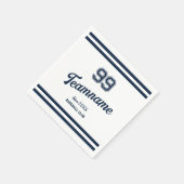 Navy Baseball Club Custom Player Nummer & TeamName Servet (Hoek)